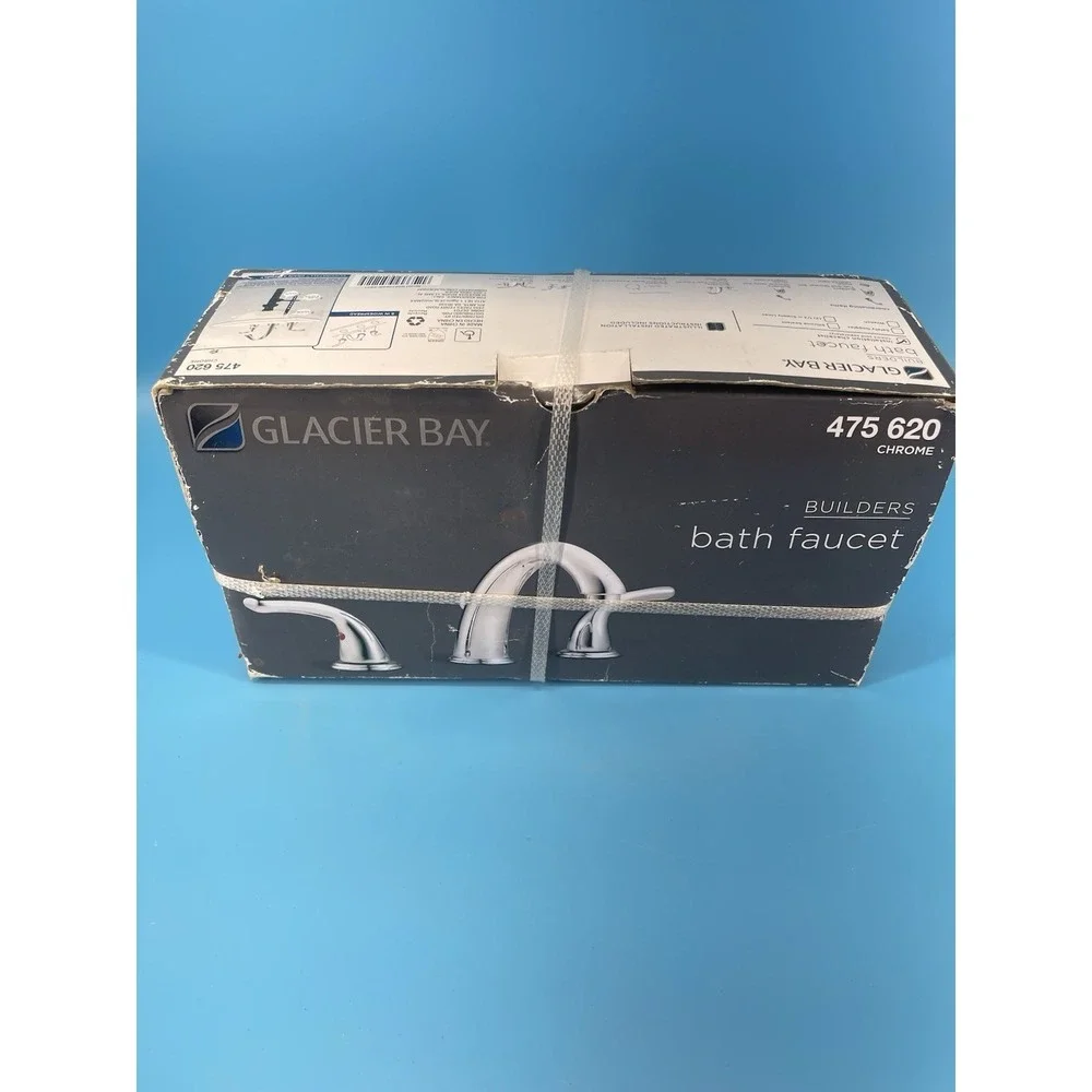 Glacier Bay 475 620 Chrome Bathroom Faucet 3 Handle Open Box